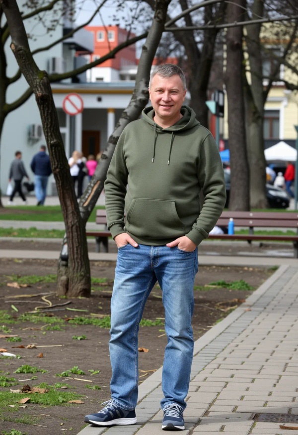 36445 public%20park wearing%20a%20%20hoodie%2C%20wearing%20%20jeans%2C%20wearing%20%20sneakers full body happy 1777269805593